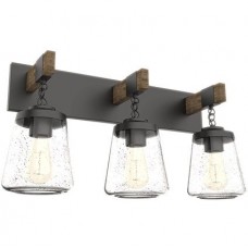 Απλίκα Τοίχου 3xE27 230V Ματ Μαύρο με Ξύλο 955PAOLA3W/BL